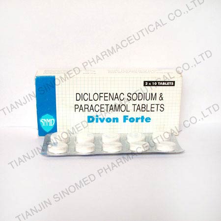 Diclofenac Sodium + Paracetamol Tablets